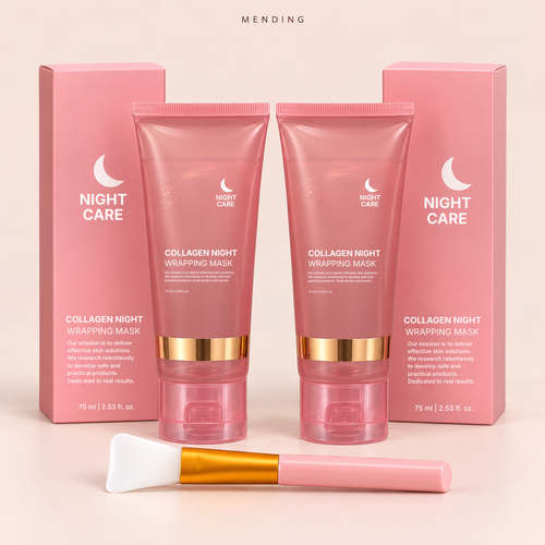 MENDING Collagen Night Wrapping Mask 2 tubes with free applicator brush